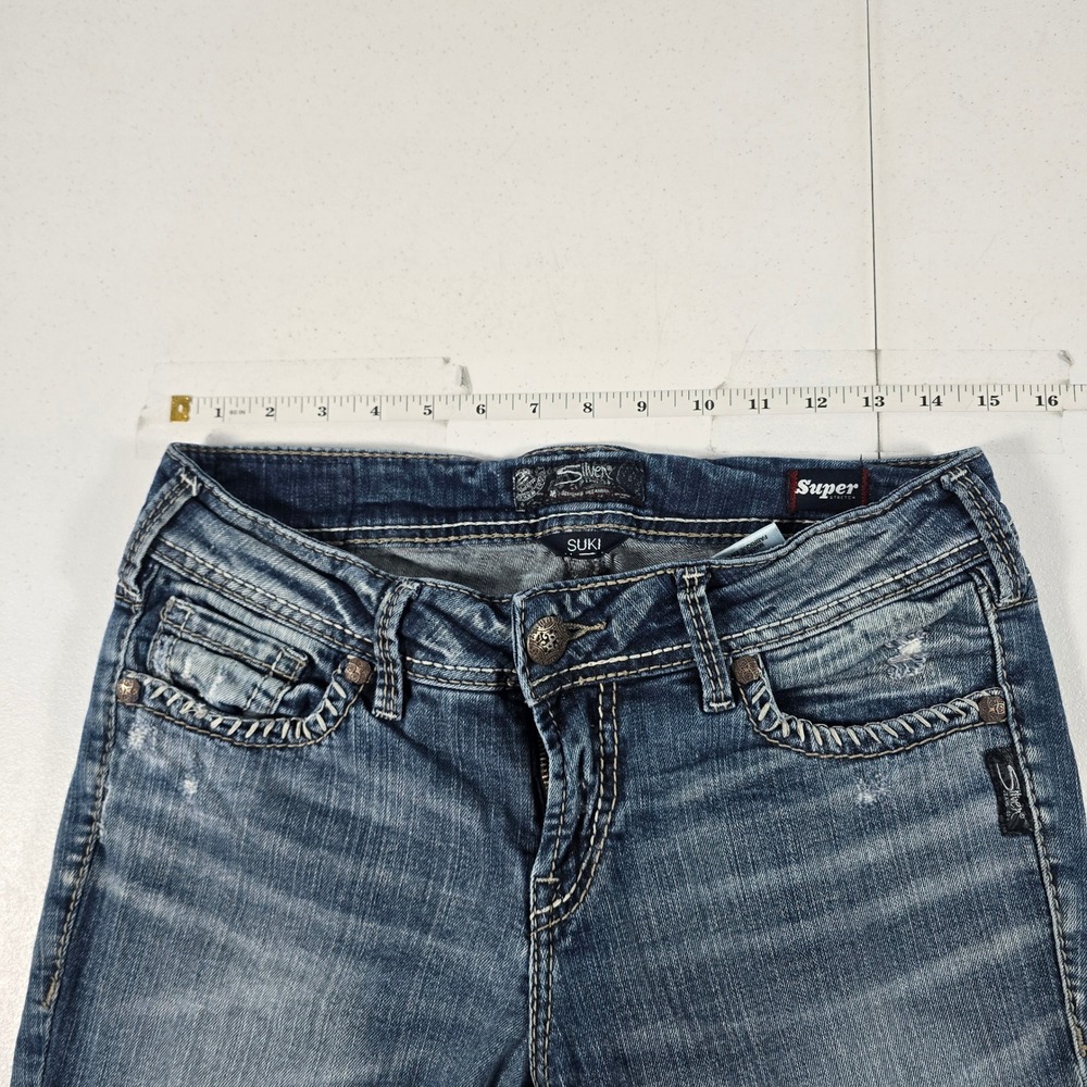 Silver Jeans Co Suki Mid Slim Boot Jeans W29 L31 Blue Super Stretch L93616SJL219 - Picture 3 of 11